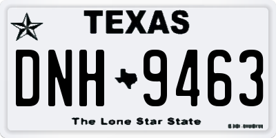 TX license plate DNH9463