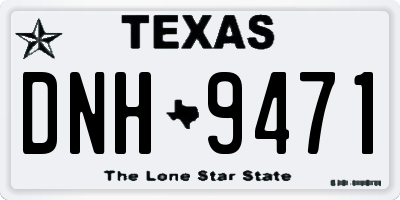 TX license plate DNH9471
