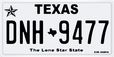 TX license plate DNH9477
