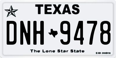 TX license plate DNH9478