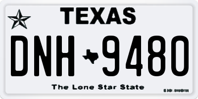 TX license plate DNH9480
