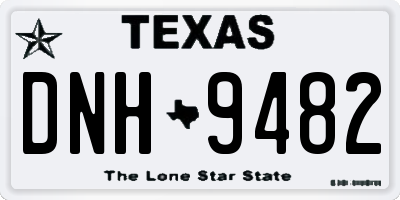 TX license plate DNH9482