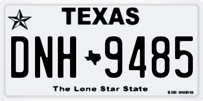 TX license plate DNH9485