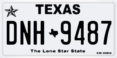 TX license plate DNH9487