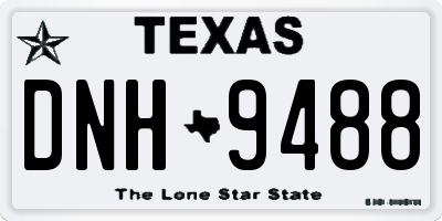 TX license plate DNH9488