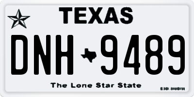 TX license plate DNH9489