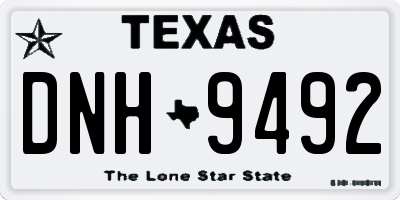 TX license plate DNH9492