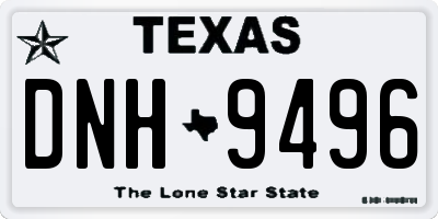 TX license plate DNH9496