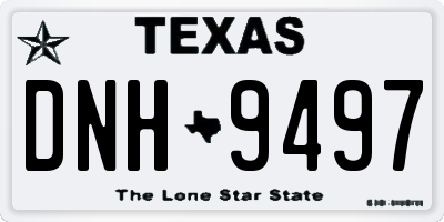 TX license plate DNH9497