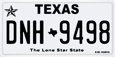TX license plate DNH9498