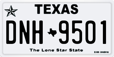 TX license plate DNH9501