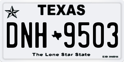 TX license plate DNH9503