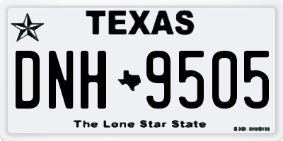 TX license plate DNH9505