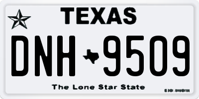 TX license plate DNH9509