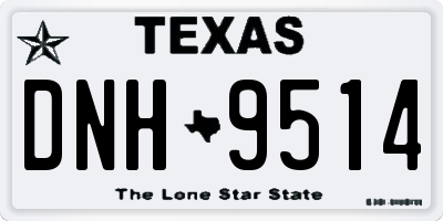 TX license plate DNH9514