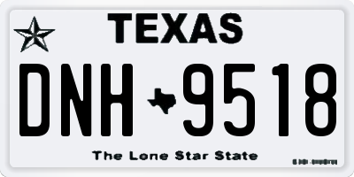 TX license plate DNH9518