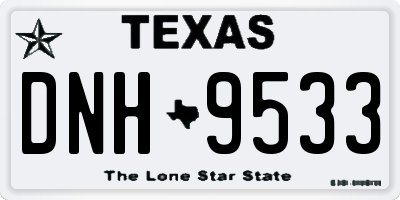 TX license plate DNH9533