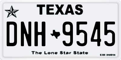 TX license plate DNH9545
