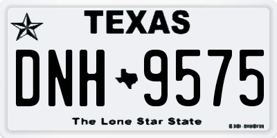 TX license plate DNH9575
