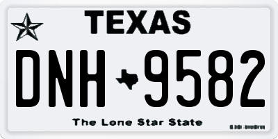 TX license plate DNH9582
