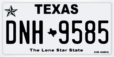 TX license plate DNH9585