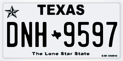 TX license plate DNH9597