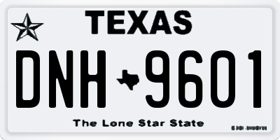 TX license plate DNH9601