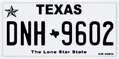 TX license plate DNH9602