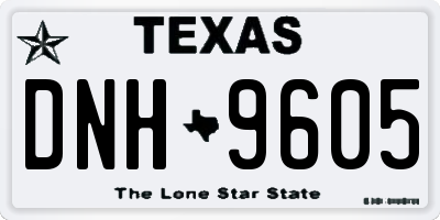 TX license plate DNH9605