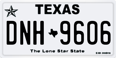 TX license plate DNH9606