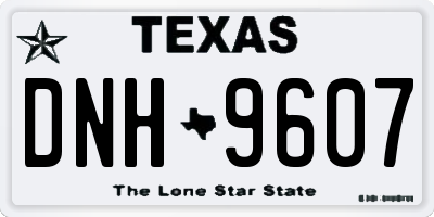 TX license plate DNH9607