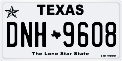 TX license plate DNH9608