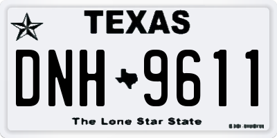 TX license plate DNH9611