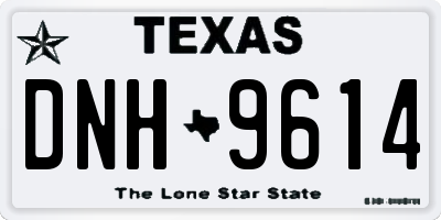 TX license plate DNH9614