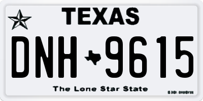 TX license plate DNH9615