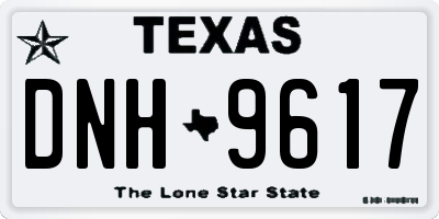 TX license plate DNH9617