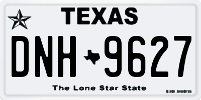 TX license plate DNH9627