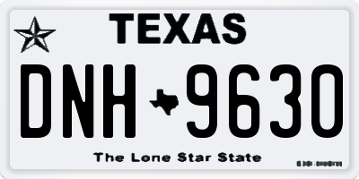 TX license plate DNH9630