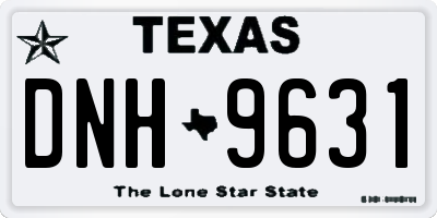 TX license plate DNH9631