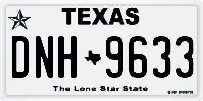 TX license plate DNH9633