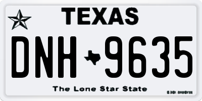 TX license plate DNH9635