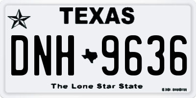 TX license plate DNH9636