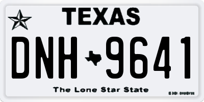 TX license plate DNH9641