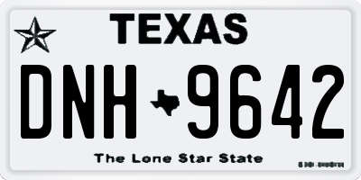 TX license plate DNH9642