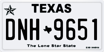 TX license plate DNH9651