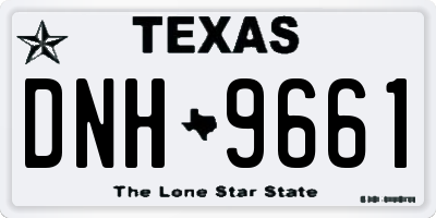 TX license plate DNH9661