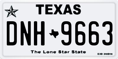 TX license plate DNH9663