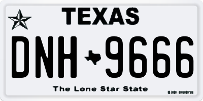 TX license plate DNH9666
