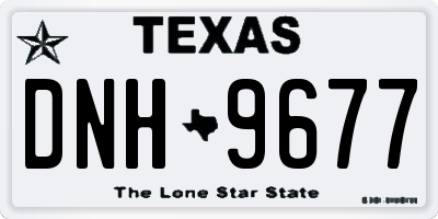 TX license plate DNH9677