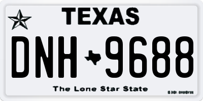 TX license plate DNH9688